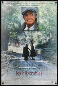 5y462 LES MISERABLES DS 1sh '95 Jean-Paul Belmondo, Claude Lelouch directed!