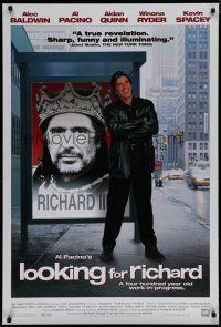 5y479 LOOKING FOR RICHARD 1sh '96 great image of Al Pacino, William Shakespeare, documentary!