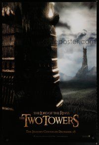 5y486 LORD OF THE RINGS: THE TWO TOWERS teaser DS 1sh '02 Peter Jackson epic, J.R.R. Tolkien!