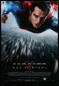 5y500 MAN OF STEEL advance DS 1sh '13 Henry Cavill in the title role as Superman flying!