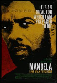 5y507 MANDELA: LONG WALK TO FREEDOM DS 1sh '13 cool image of Idris Elba as Nelson Mandela!