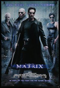 5y512 MATRIX advance DS 1sh '99 Keanu Reeves, Carrie-Anne Moss, Fishburne, Wachowski's classic!