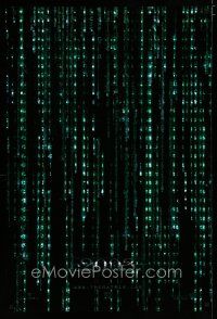 5y514 MATRIX RELOADED 2003 holofoil teaser 1sh '03 Keanu Reeves, Wachowski Brothers sequel!