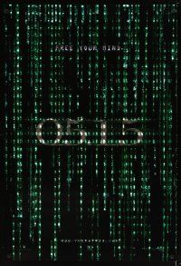 5y513 MATRIX RELOADED 05.15 holofoil teaser 1sh '03 Keanu Reeves, Carrie-Anne Moss, free your mind!