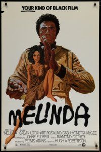 5y516 MELINDA 1sh '72 art of sexy Vonetta McGee, YOUR kind of black film!