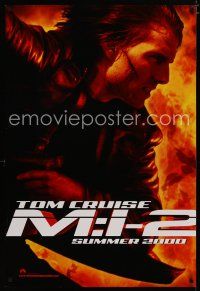 5y533 MISSION IMPOSSIBLE 2 teaser DS 1sh '00 Tom Cruise, sequel directed by John Woo!