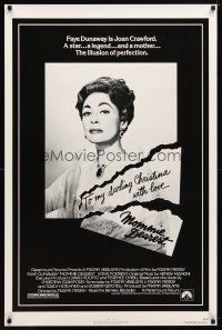 5y536 MOMMIE DEAREST 1sh '81 great portrait of Faye Dunaway as Joan Crawford!