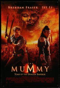 5y545 MUMMY: TOMB OF THE DRAGON EMPEROR DS 1sh '08 Brendan Fraser and Jet Li, cool image!