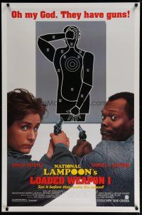 5y551 NATIONAL LAMPOON'S LOADED WEAPON 1 1sh '93 Emilio Estevez, Samuel L. Jackson!