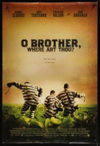 5y558 O BROTHER, WHERE ART THOU? DS 1sh '00 Coen Brothers, George Clooney, John Turturro!