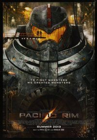 5y567 PACIFIC RIM Summer 2013 advance DS 1sh '13 Guillermo del Toro directed sci-fi, Idris Elba!