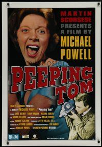 5y575 PEEPING TOM 1sh R99 Michael Powell English voyeur classic!