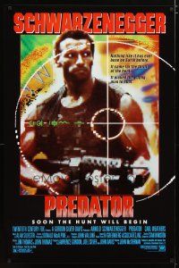 5y597 PREDATOR 1sh '87 Arnold Schwarzenegger sci-fi, like nothing on Earth!