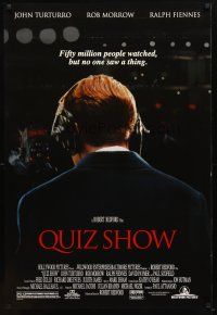 5y611 QUIZ SHOW DS 1sh '94 John Turturro, Ralph Fiennes, Paul Scofield, Robert Redford