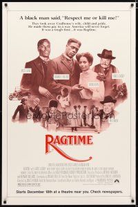 5y616 RAGTIME advance 1sh '81 Moses Gunn, Howard Rollins, Debbie Allen, James Cagney!