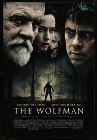 5y835 WOLFMAN DS 1sh '10 Benicio Del Toro, Anthony Hopkins, Emily Blunt!