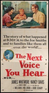 6a571 NEXT VOICE YOU HEAR 3sh '50 James Whitmore, Nancy Davis & God on the radio!