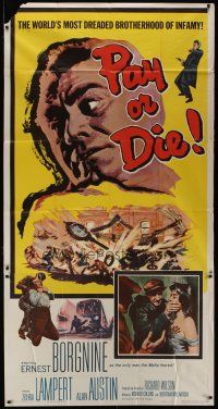 6a581 PAY OR DIE 3sh '60 Ernest Borgnine, Marty vs the Mafia, the most dreaded brotherhood!