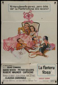 6a303 PINK PANTHER Argentinean '64 art of Peter Sellers & David Niven by Jack Rickard!