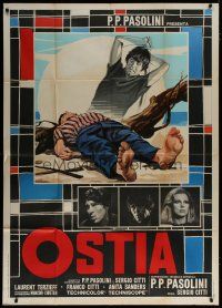 6a902 OSTIA Italian 1p '70 written by Pier Paolo Pasolini, brothers in love with same girl!