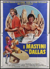 6a132 NORTH DALLAS FORTY Italian 2p '80 Texas football, Nick Nolte, Mac Davis, different art!