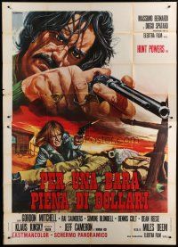 6a139 PER UNA BARA PIENA DI DOLLARI Italian 2p '71 cool spaghetti western art by Luca Crovato!