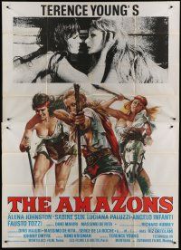 6a185 WAR GODDESS export Italian 2p '73 different art of sexy female warriors, The Amazons!