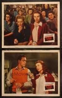 6b850 APARTMENT FOR PEGGY 2 LCs '48 both with sexy Jeanne Crain, one with William Holden!