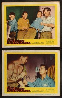 6b856 BIG HOUSE U.S.A. 2 LCs '55 convicts Talman, Ralph Meeker, Charles Bronson & Lon Chaney!