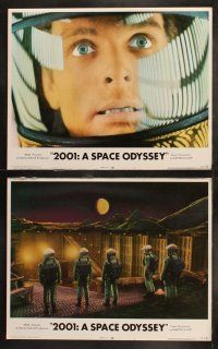 6b591 2001: A SPACE ODYSSEY 8 LCs R72 Stanley Kubrick classic, Gary Lockwood, Keir Dullea!