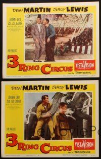 6b652 3 RING CIRCUS 5 LCs R59 cool images of Dean Martin & wacky clown Jerry Lewis in big top!