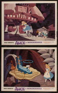 6b767 ALICE IN WONDERLAND 3 LCs R74 Walt Disney Lewis Carroll classic, great cartoon images!