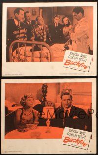 6b655 BACKFIRE 5 LCs '50 sexy double-crossing Virginia Mayo seduces Gordon MacRae!