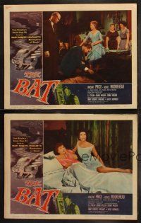 6b688 BAT 4 LCs '59 Vincent Price, scared Agnes Moorehead on stairs!