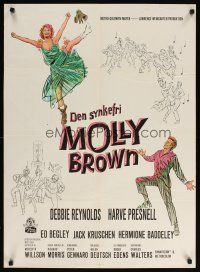 6d400 UNSINKABLE MOLLY BROWN Danish '64 art of Debbie Reynolds as most famous Titanic survivor!