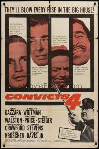 6g183 CONVICTS 4 1sh '62 Sammy Davis Jr, Vincent Price, Ben Gazzara!