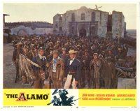 6h155 ALAMO LC #3 R67 best posed portrait of John Wayne, Richard Widmark, Laurence Harvey & cast!