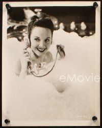 6j952 LUCILLE BREMER 2 8x10 stills '45 smiling c/u naked in bubble bath from Yolanda and the Thief!