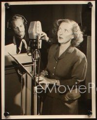 6j953 LUX RADIO THEATER 2 7.25x9 radio publicity stills '40s images of Bette Davis at microphone!