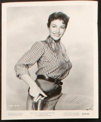 6j763 MAN FROM BITTER RIDGE 4 8x10 stills '55 cool western portraits of Lex Barker & Mara Corday!