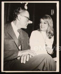 6j855 MELINA MERCOURI 3 8x10 stills '60s cool news stills pictured w/ Jules Dassin & Arthur Miller!