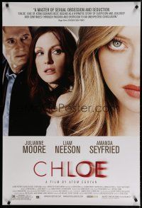 6m168 CHLOE DS 1sh '10 Julianne Moore, Liam Neeson, Amanda Seyfried close-up!