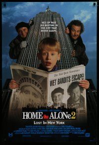 6m401 HOME ALONE 2 int'l 1sh '92 Macaulay Culkin, Joe Pesci, Daniel Stern, Lost in New York!