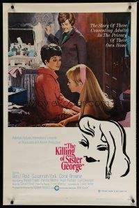 6m464 KILLING OF SISTER GEORGE 1sh '69 Susannah York in lesbian triangle, Robert Aldrich directed!