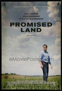 6m654 PROMISED LAND DS 1sh '12 cool image of Matt Damon in field, what's your price?