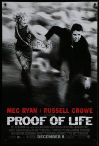 6m655 PROOF OF LIFE advance DS w/note 1sh '00 Meg Ryan & Russell Crowe on the run in South America!