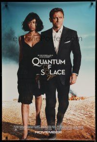 6m660 QUANTUM OF SOLACE int'l advance DS 1sh '08 Daniel Craig as James Bond + sexy Olga Kurylenko!