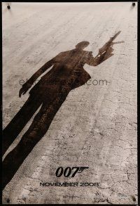 6m662 QUANTUM OF SOLACE teaser 1sh '08 Daniel Craig as James Bond, cool shadow image!