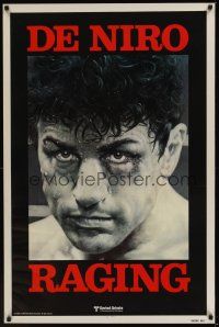 6m664 RAGING BULL teaser 1sh '80 Martin Scorsese, classic close up boxing image of Robert De Niro!