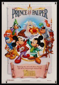 6m672 RESCUERS DOWN UNDER/PRINCE & THE PAUPER prince style DS 1sh '90 Disney cartoon double-feature!